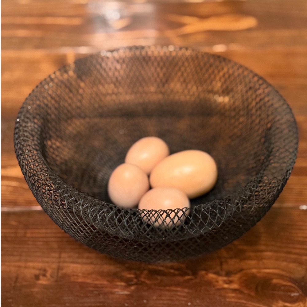 Unbranded Wire Mesh Fruit Bowl Unisex Medium Black Excellent Modern Industrial
